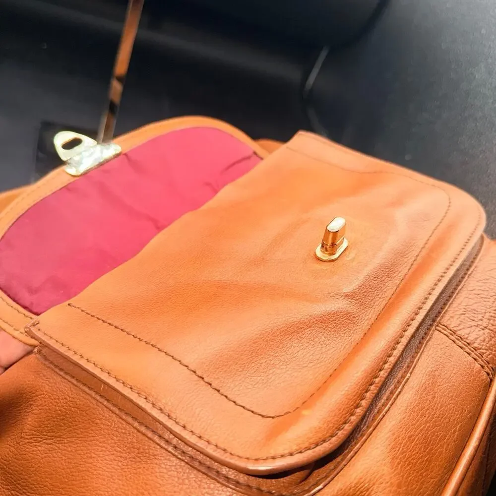 Banana Republic Melissa Hobo Cognac Leather Shoulder Bag Large
